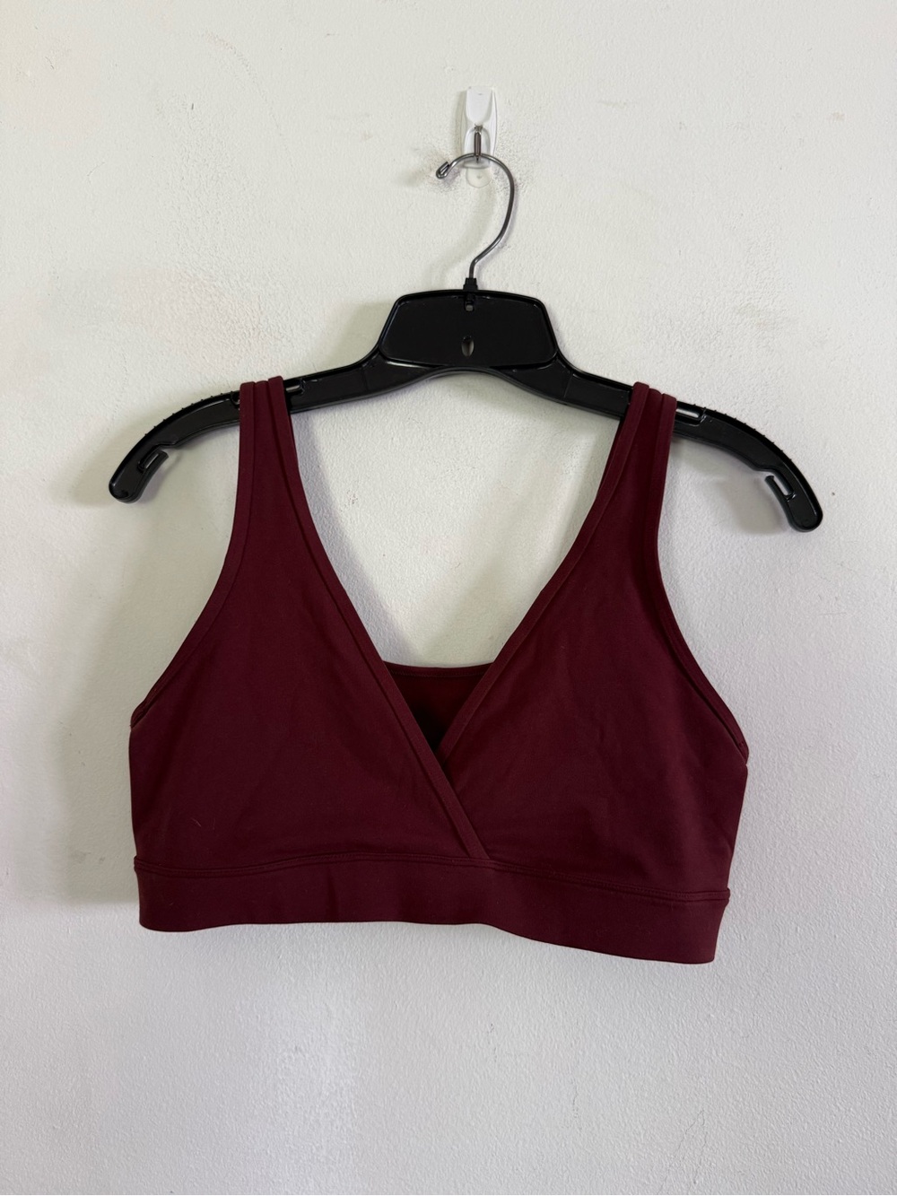 Crz Yoga Womens Butterluxe Maroon Maternity Crossover Nursing Bra, Size Large